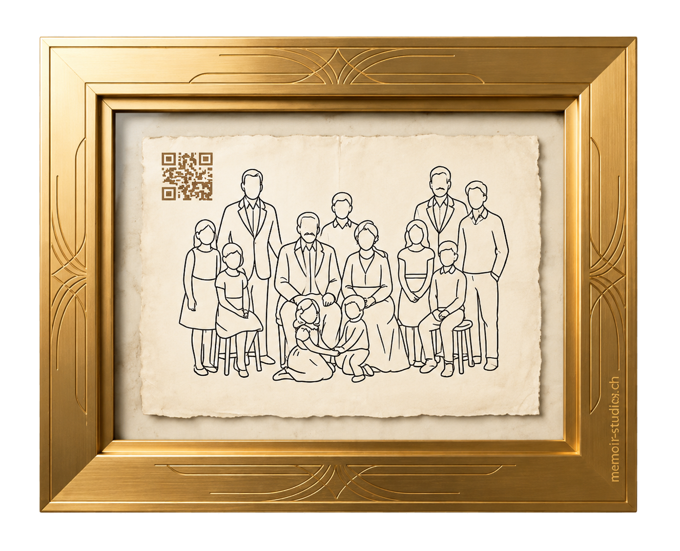 Gerahmtes Familienbild
