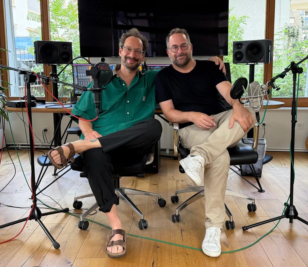 David und Alain im Aufnahmestudio von Memoir Studios